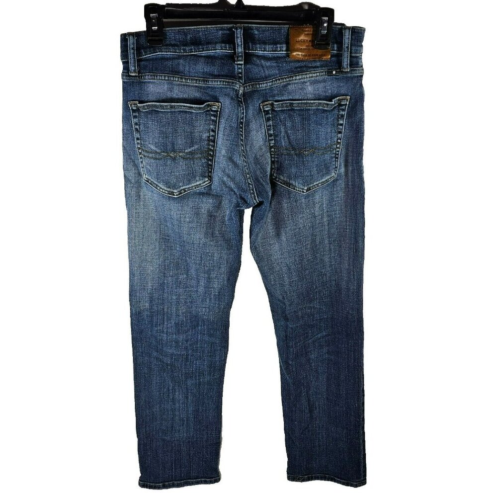 Lucky Brand 221 Straight Leg Stretch Jeans Men's Size 30x28" Medium Blue Wash - Picture 2 of 10